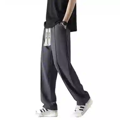 独驰 运动美式复古潮牌宽松直筒休闲裤 男女同款