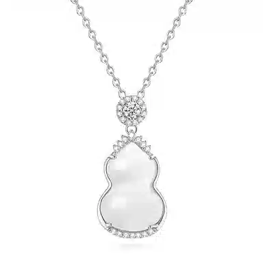 【高品质 I 附证书】 克兰茜 平安喜乐 好事发生新中式国风葫芦小众设计高级感锁骨链 精致轻奢百搭气质心动好运 玉髓 项链 女款