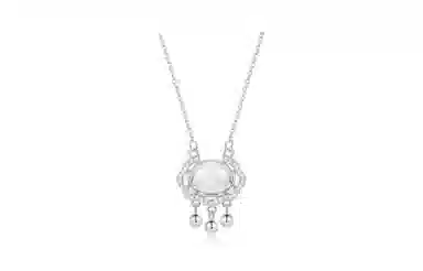 百利金 平安锁铃铛 国潮复古新中式平安纳福吉祥顺遂精致轻奢气质显白经典百搭小众设计转运珠锁骨链 琉璃 项链 男女同款情侣款