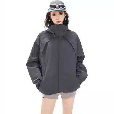 袋鼠 冰丝连帽衣中性风高品质轻薄凉感透气网眼户外运动拼接 凉感透气防晒防晒服 男女同款