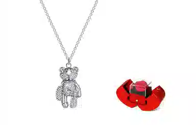 CAROMAY Star Bear Couple Necklace