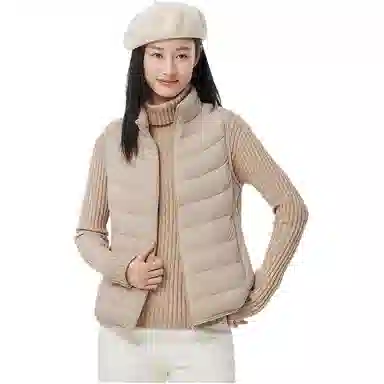 坦博尔 纯色立领羽绒马甲 女款