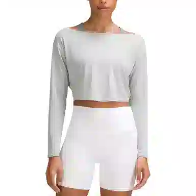 lululemon Cropped Long-Sleeve Cupro Boatneck T