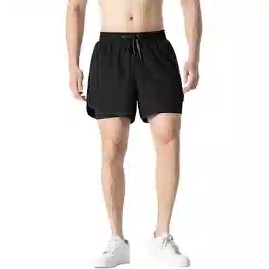 物质公式 美式复古高街纯色基础款三分不过膝透气亲肤自带内衬防走光运动健身跑步篮球裤 男女同款