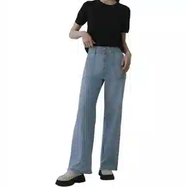 笔杏 显瘦直筒牛仔裤 女款