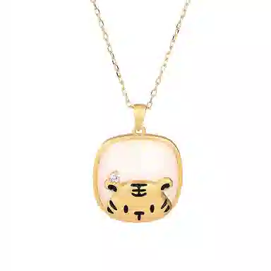 彤彤兔 萌版小老虎生肖虎吉祥物配饰 铜 项链 女款