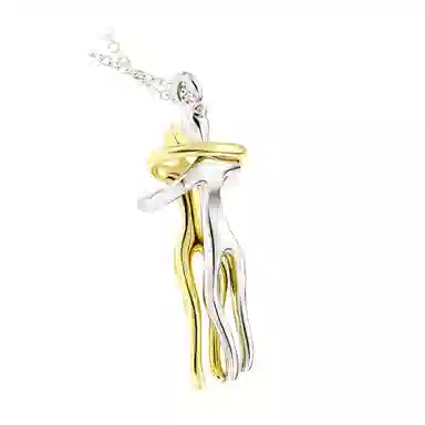 若觅 拥抱 钛钢 项链 男女同款情侣款