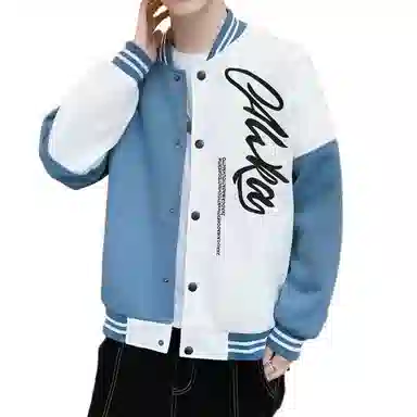玉儿恋  港风宽松印花棒球服 男款