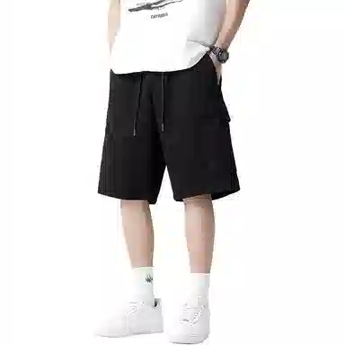 【dme】 纯棉美式潮流大口袋纯色简约运动工装五分裤宽松舒适透气百搭休闲短裤 男女同款