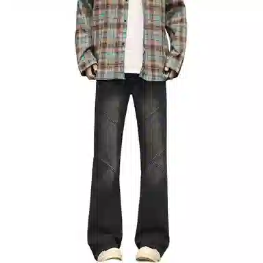 宝米卡 高街直筒百搭牛仔裤 男女同款