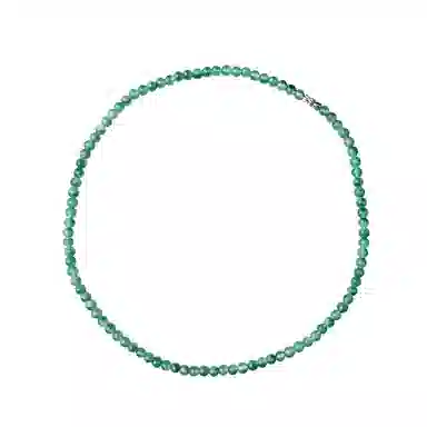 琳琯瑛 新中式浓绿小米珠链轻奢百搭天然 非洲翠 项链 女款
