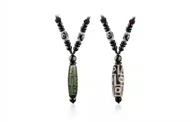 百利金 九眼天珠 国潮复古新中式简约精致霸气做旧平安转运创意设计手工编织绳转运珠 玛瑙 项链 男女同款情侣款