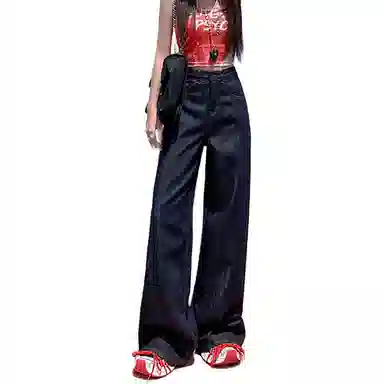 如续 宽松高腰薄款舒适牛仔裤 女款