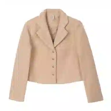 法文箱子 纯色短款简约西装 女款