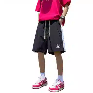 哲源 美式复古运动百搭运动休闲短裤 男女同款