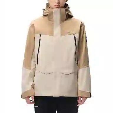 探路者  舒适休闲可脱卸帽三合一  防水防风透气防静电保暖冲锋衣 男女同款 原木色\米色