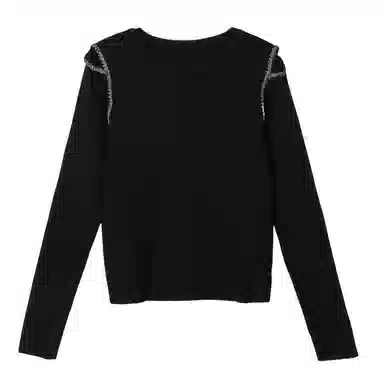 法文箱子 镂空慵懒简约长袖针织衫 女款