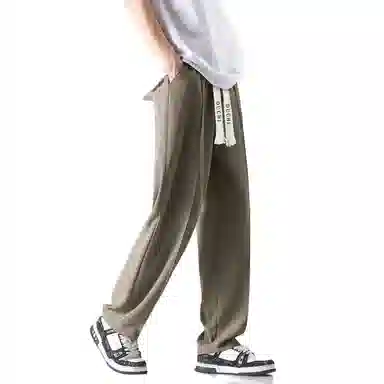 独驰 运动美式复古潮牌宽松直筒休闲裤 男女同款