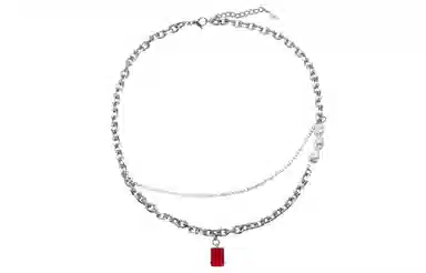 Cooraree Red Stone Pendant Necklace