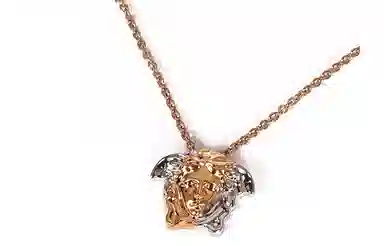 Versace Medusa Pendant Necklace Gold Silver