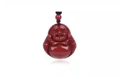 百利金 弥勒佛个性大气轻奢 国潮新中式复古锁骨链 再造辰砂朱砂 玉石项链 男女同款情侣款