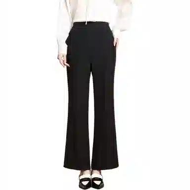 粉红玛琍 纯色宽松阔腿休闲裤 女款