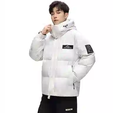 鸭鸭 极寒系列 时尚韩版潮流短款连帽山系户外运动加厚保暖面包羽绒服 男女同款
