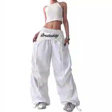 BrandName Wide-Leg Cargo Pants