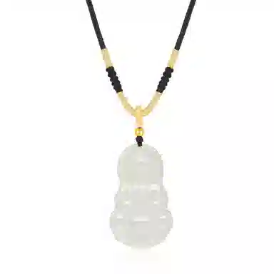 佐卡伊 观音 佛公吊坠 观音弥勒佛手工编织绳 古风国潮冰透平安顺遂 经典东方新中式 玉髓 足金项链 女款