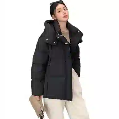 鸭鸭 加厚保暖休闲时尚百搭中长款长袖羽绒服 女款