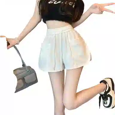 怪力萝莉 薄款宽松阔腿运动短裤 女款