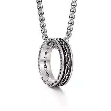 IDEAGEMER 925 Silver Necklace