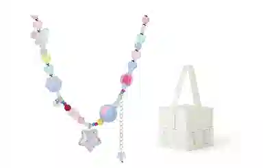 饰伴 小众设计感多巴胺彩色五角星森系可爱高级新款甜酷锁骨链 项链 女款