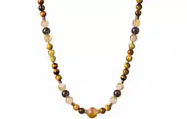 石头记 金霸大综合锁骨链 黄塔晶财富之石 茶晶高级感新中式国潮复古 暴富做个富婆 诸事顺利 #好运 礼盒款 虎眼石 项链 男女同款情侣款