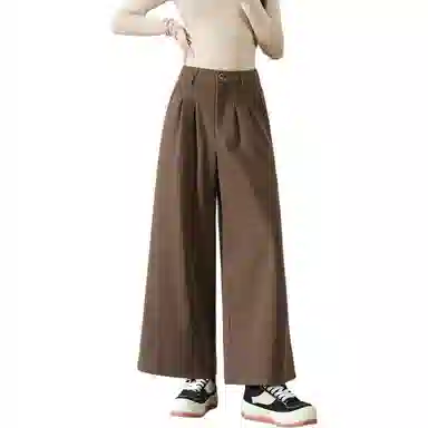 法文箱子 高腰宽松简约休闲裤 女款