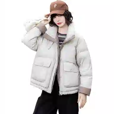 鸭鸭 时尚百搭连帽加厚短款羽绒服 女款