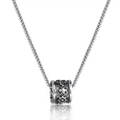 【999足银八宝罗盘】 永恒旋律 前程似锦 财运亨通 新中式国风复古毛衣链 百搭小众精致高级感吊坠 日常百搭男生男友好运 纯银 项链 男款