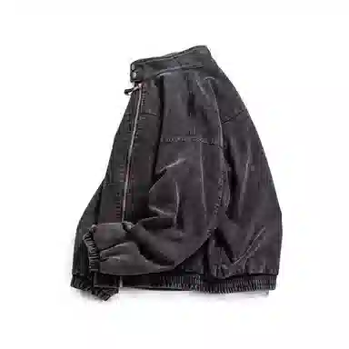 【dme】 美式潮牌做旧灯芯绒工装立领春秋潮流纯色宽松休闲时尚百搭舒适夹克外套 男女同款