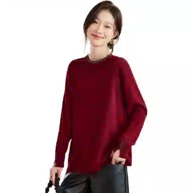 曲韩 长袖休闲简约针织衫 女款