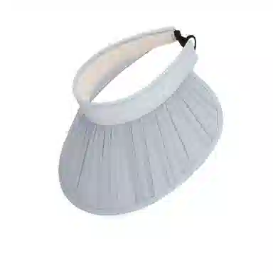 艾佳微 夏季户外出游海边度假日常通勤褶皱大帽檐遮阳帽子韩版百搭时尚空顶帽 聚酯纤维 防晒帽 男女同款情侣款