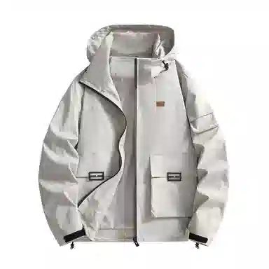 【dme】 美式潮流连帽纯色痞帅高级感防风防水户外休闲外套夹克 男女同款