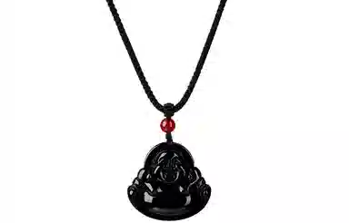 石头记 弥勒佛 高级感新中式佛公  吉祥如意转运配饰 黑曜石 项链 男女同款情侣款