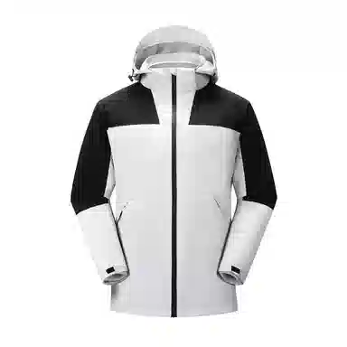 户外防雨可拆卸抓绒内胆三合一小众高级感咖色美式复古连帽宽松外套  防水防风保暖冲锋衣 男女同款