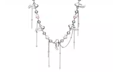 ENFANTIN Tassel Heart Necklace Silver