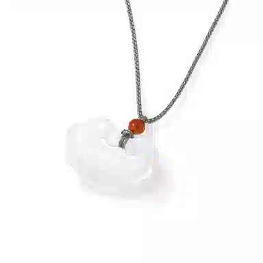 【精选高品质】 熊银匠 吉祥如意 招财富贵锁 祥云平安锁 新中式国潮 东方雅韵 国风气质 手工编织绳 玉髓 项链 女款