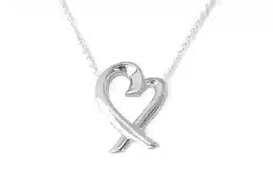 Tiffany & Co. Paloma Picasso Silver Heart Cross Necklace