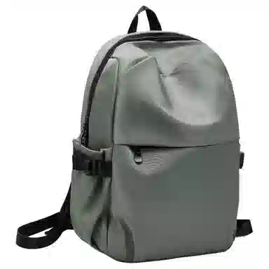 老人头 潮流简约高级感大容量百搭 织物 双肩包 常规 男款 黑色/灰色