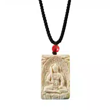 【12生肖顺利八大守护神本命佛】 周帝王 八方来财诸事顺利平安喜乐国风新中式小众复古百搭福禄吉祥好运 象牙果 项链 男女同款情侣款