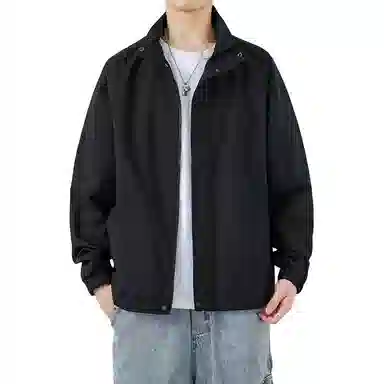 【dme】 美式复古立领纯色宽松百搭防风夹克外套 男女同款