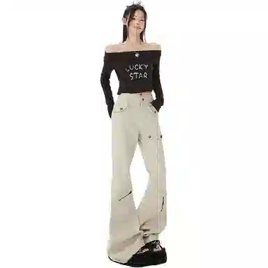 FOREST LIBRARY Wide Leg Cargo Pants